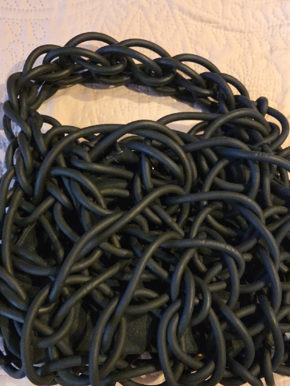 Neo Woven Knot Hand Bag - Black - Picture 4 of 4
